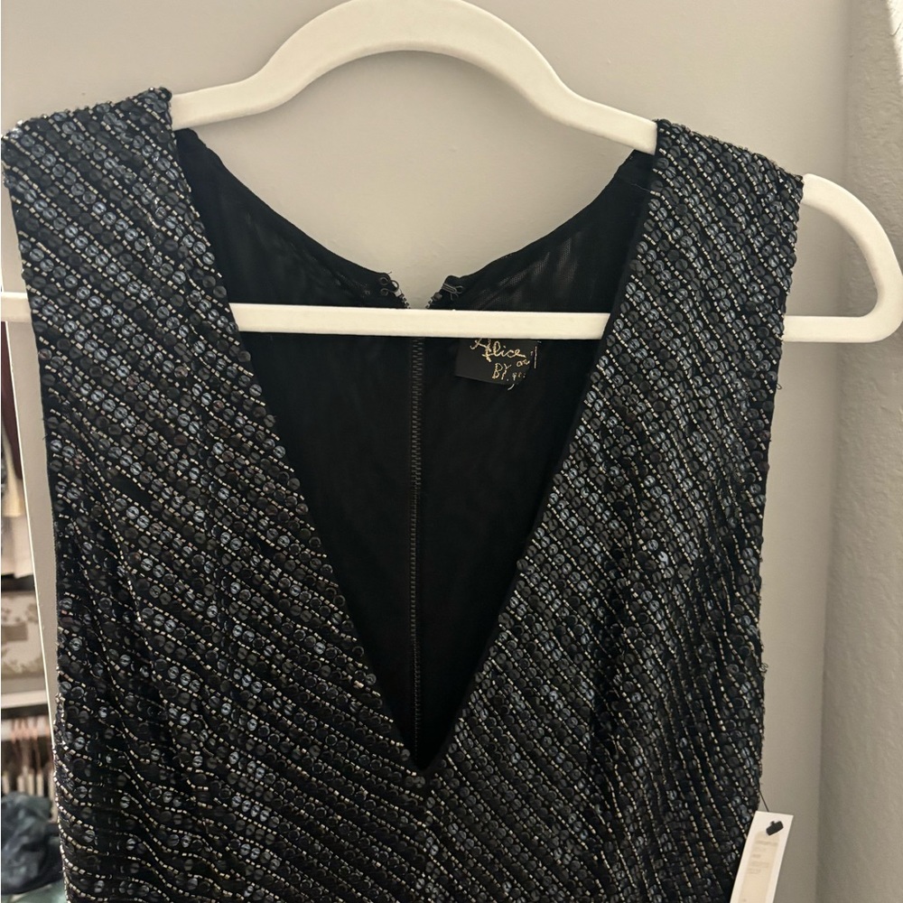 Alice and Olivia sequin long gown; brand new